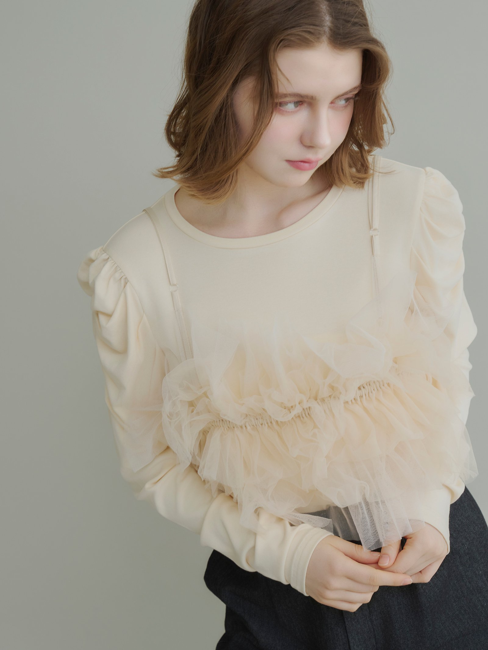 Olu. ショルダーデザインカラーカットソー オルドット トップス カットソー・Tシャツ グリーン イエロー ホワイト