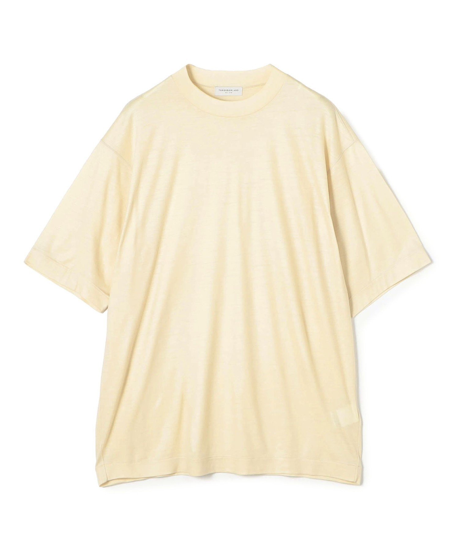 TOMORROWLAND MEN ウールジャージー モックネック ハーフスリーブカットソー トゥモローランド トップス カットソー・Tシャツ ホワイト ネイビー ベージュ【送料無料】