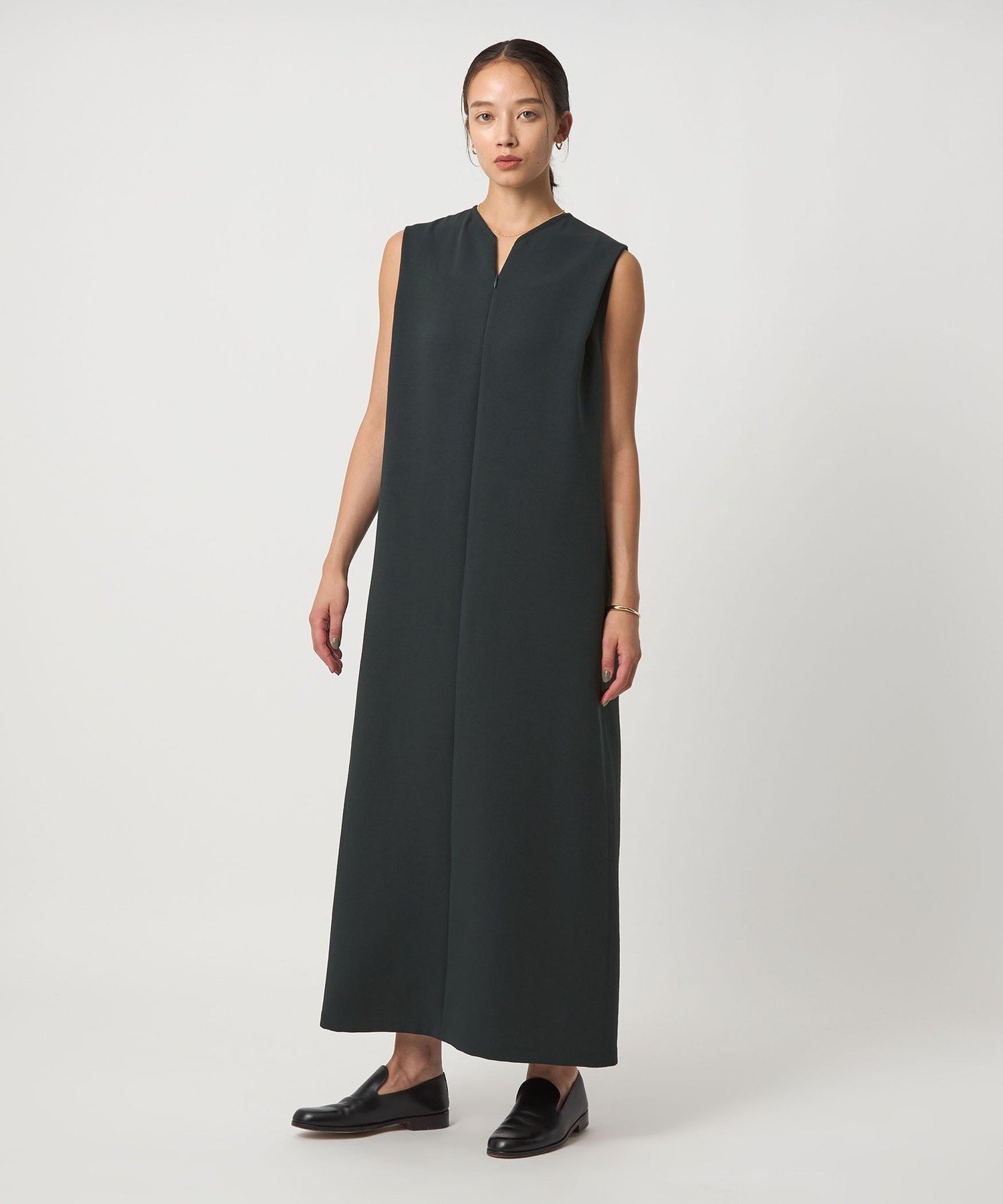 【SALE／40%OFF】UNITED ARROWS & SONS ＜D.O UNITED ARROWS BY DAISUKE OBANA for WOMEN＞ I SL/LESS DRESS/ワンピース ユナイテッドアローズ ワンピース・ドレス ワンピース ブラック グリーン【送料無料】