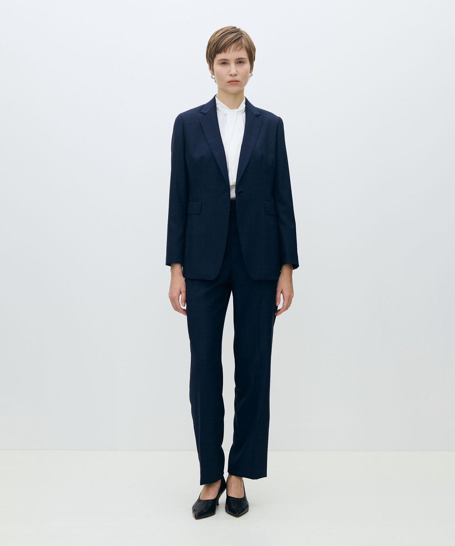TOMORROWLAND collection ZELANDER NATURAL STRETCH 1Bテーラードジャケット トゥモローランド ジャケット・アウター テーラードジャケット・ブレザー ネイビー【送料無料】