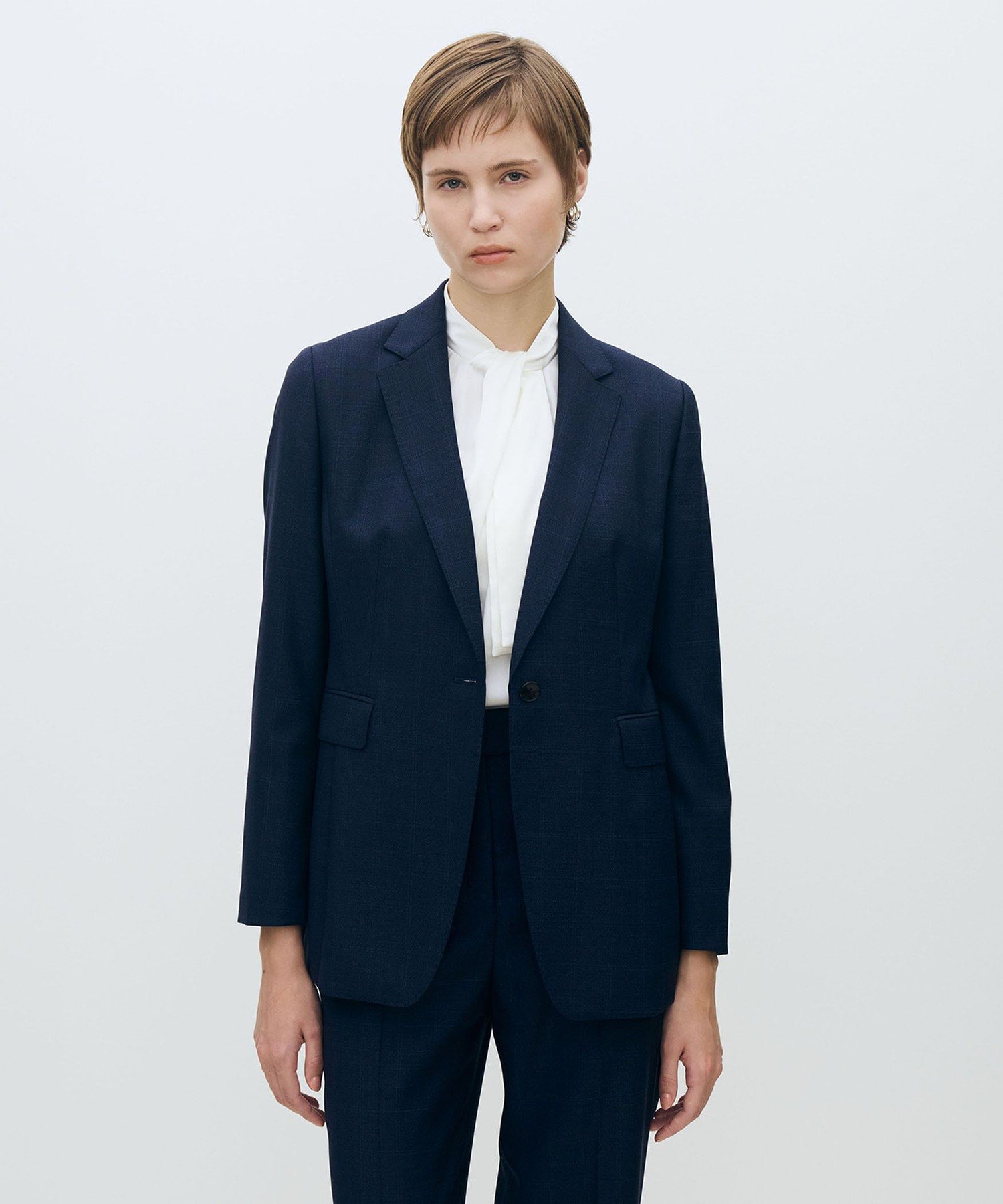 TOMORROWLAND collection ZELANDER NATURAL STRETCH 1Bテーラードジャケット トゥモローランド ジャケット・アウター テーラードジャケット・ブレザー ネイビー【送料無料】