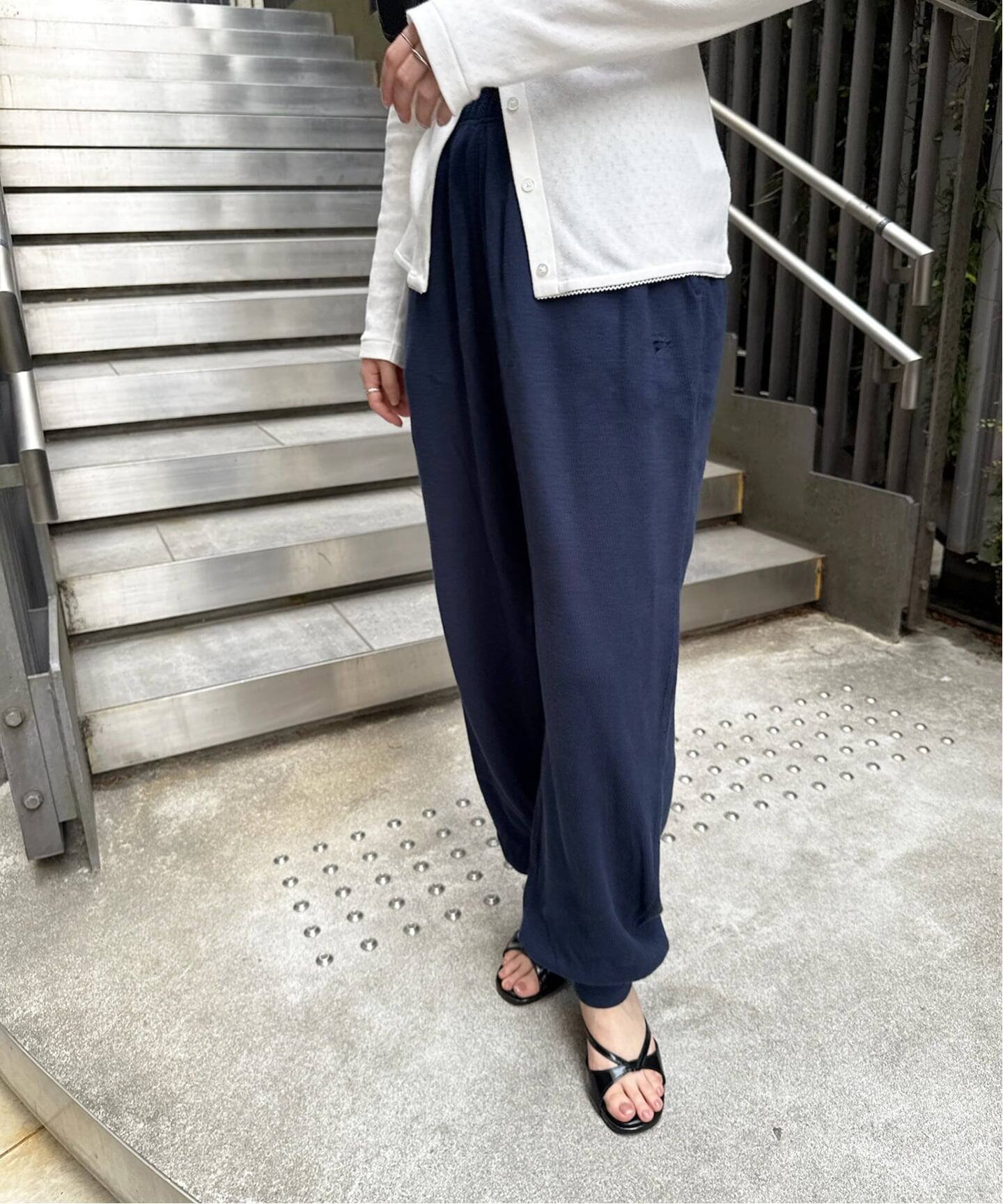 EDIT.FOR LULU 【FAITH*LULU】cotton Thermal pt エディット フォー ルル パンツ スラックス・ドレスパンツ ネイビー【送料無料】