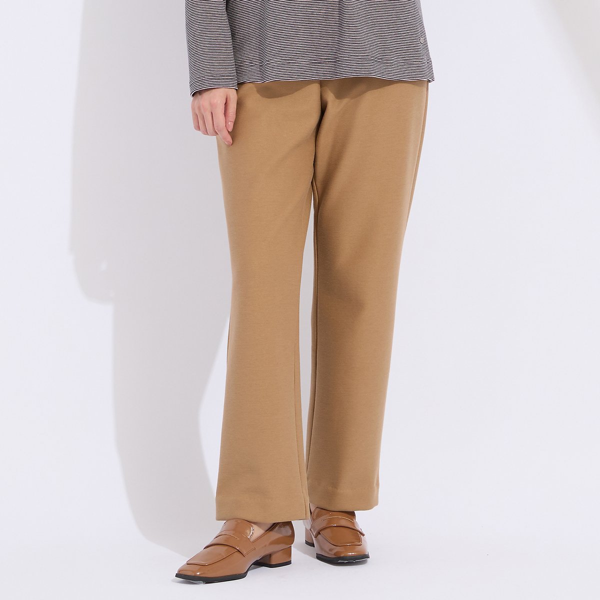 Liliane Burty 【L~4L】裏起毛オールゴムパンツ リリアンビューティ パンツ チノパンツ ネイビー ベージュ【送料無料】