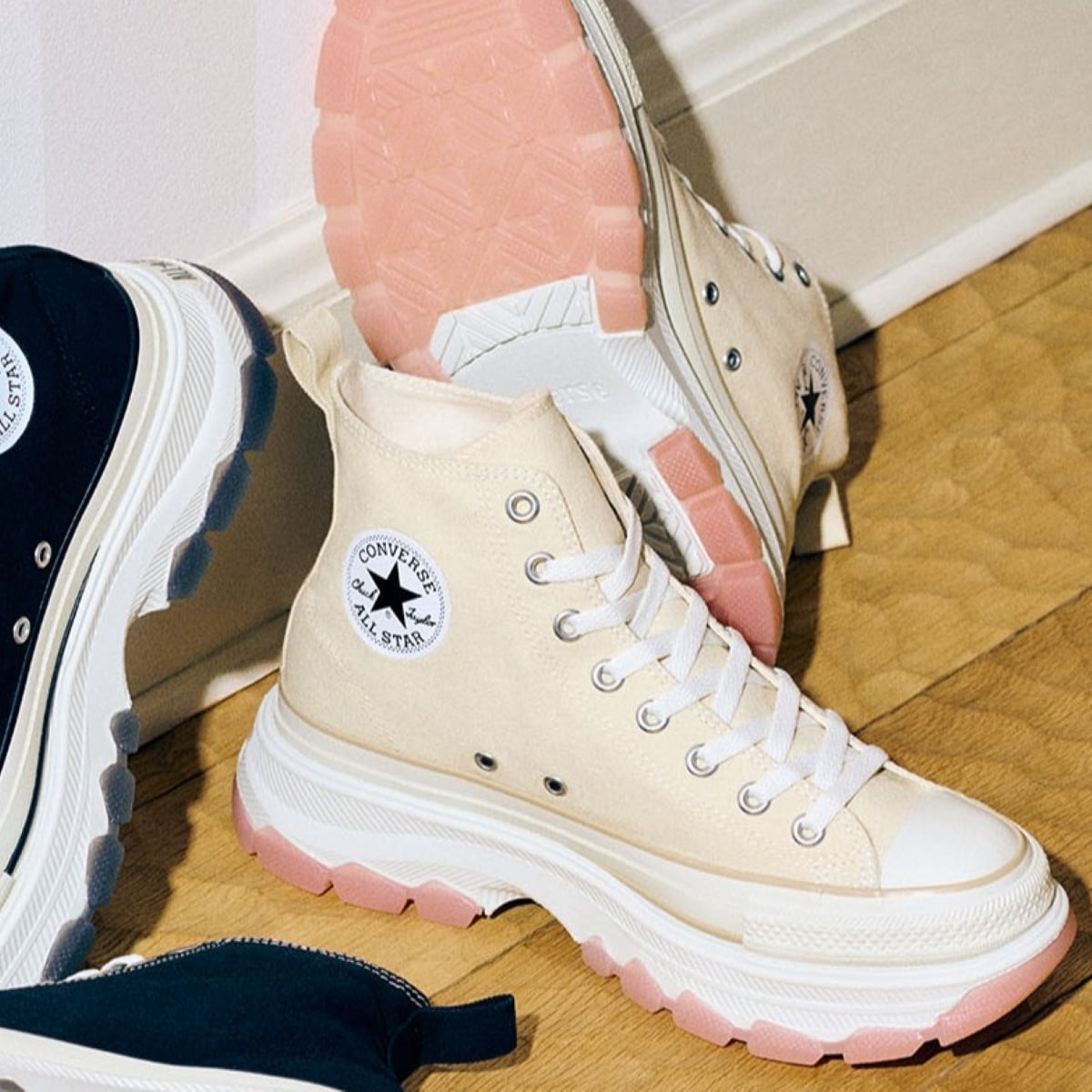 【SALE／40%OFF】CONVERSE 【直営店限定】オールスター (R) トレックウエーブ CS HI 厚底 コンバース シューズ・靴 スニーカー ホワイト【送料無料】
