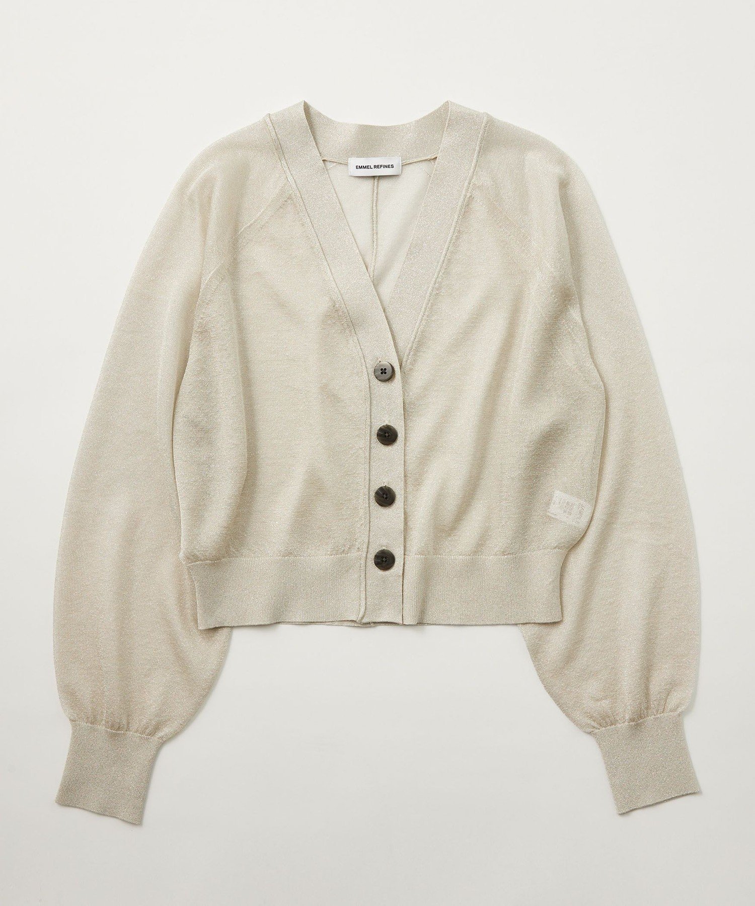 【SALE／30%OFF】EMMEL REFINES ＜EMMEL REFINES＞EM HW ラメシアー カーディガン ユナイテッドアローズ アウトレット トップス カーディガン ベージュ ブルー【送料無料】