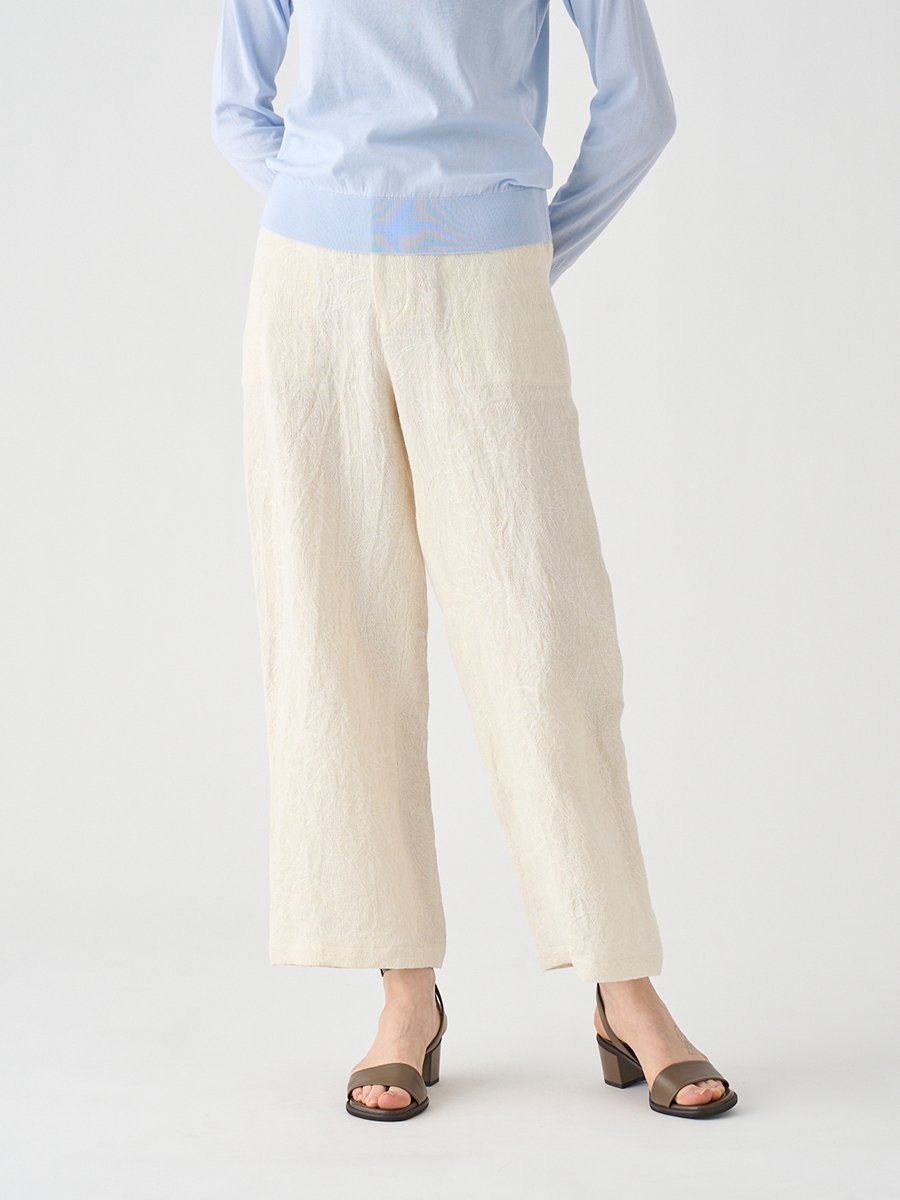 JOHN SMEDLEY リネンジャガードイージーパンツ ｜FP158 ジョンスメドレー パンツ その他のパンツ ホワイト【送料無料】