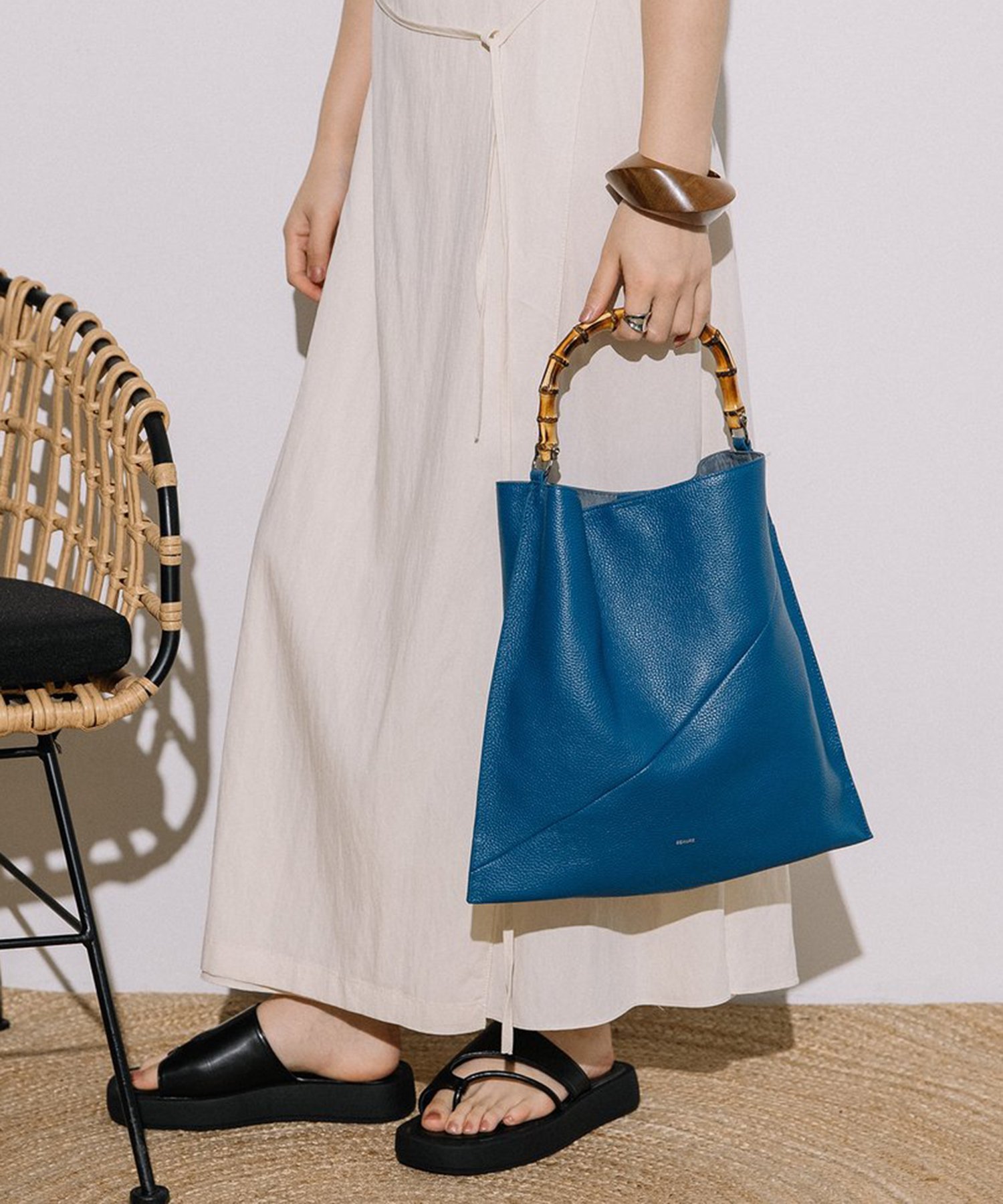 【SALE／14%OFF】BEAURE BEAURE/バンブーハンドル A4 トート セットアップセブン バッグ トートバッグ ブラック【送料無料】