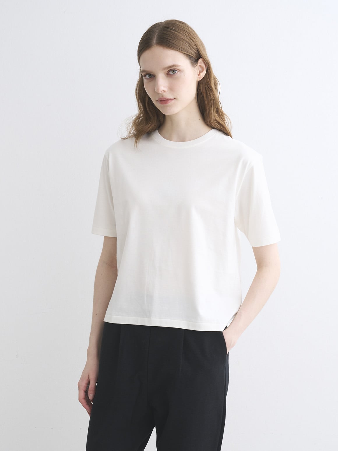 three dots Suvin 28 jersey crew neck tee スリードッツ トップス カットソー・Tシャツ