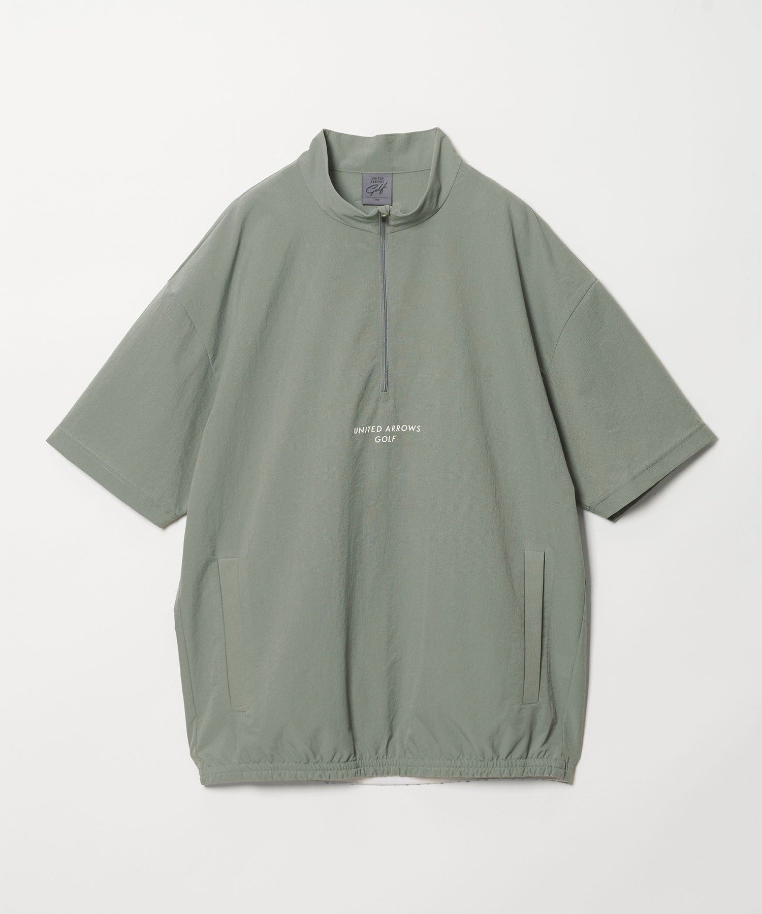 UNITED ARROWS GOLF メンズ ミニリップ スタンドジップ ショートスリーブ プルオーバー 防しわ 2WAYストレッチ ユナイテッドアローズ トップス シャツ・ブラウス ブラック【送料無料】（楽天・Rakuten Fashion）