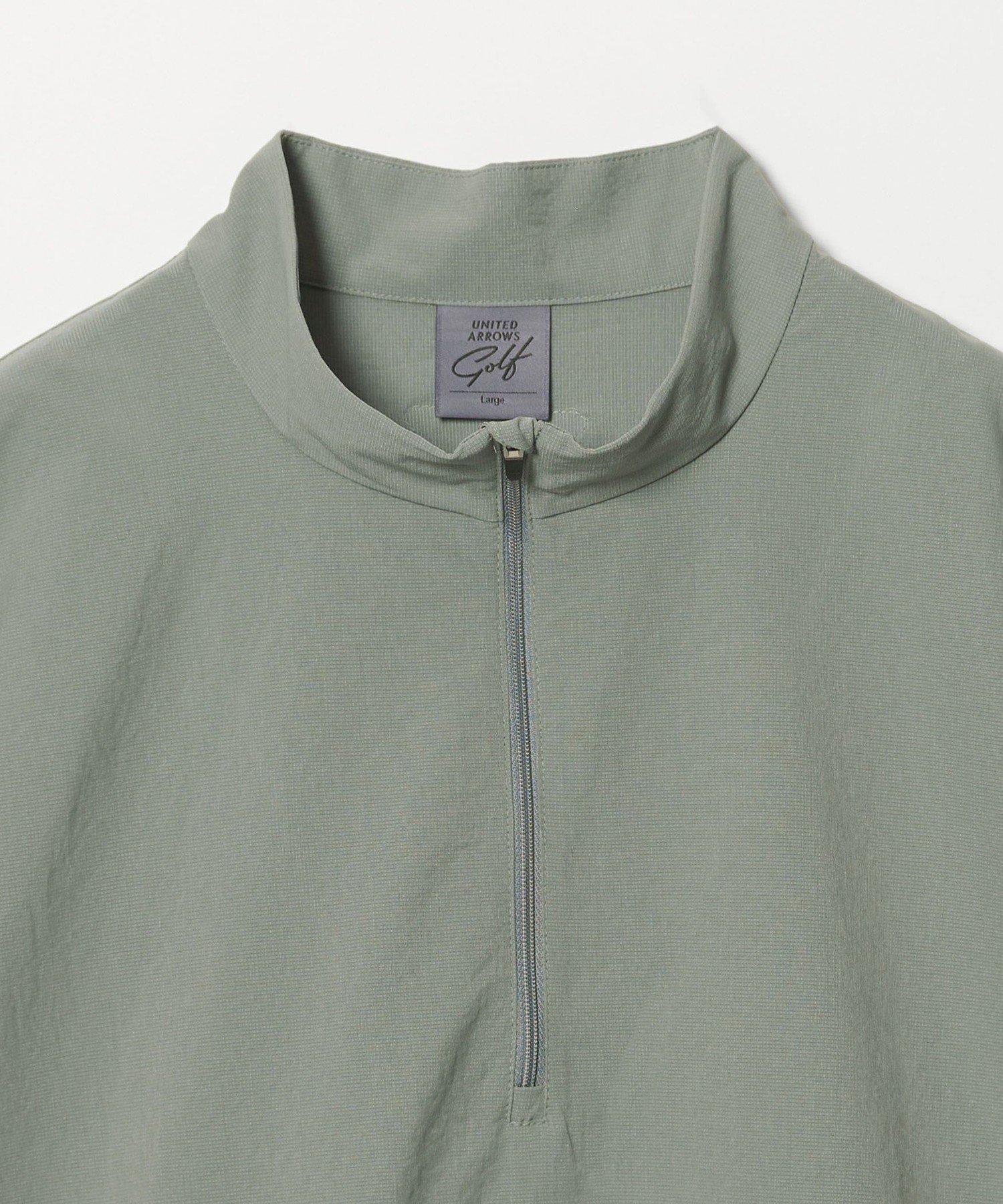 UNITED ARROWS GOLF メンズ ミニリップ スタンドジップ ショートスリーブ プルオーバー 防しわ 2WAYストレッチ ユナイテッドアローズ トップス シャツ・ブラウス ブラック【送料無料】