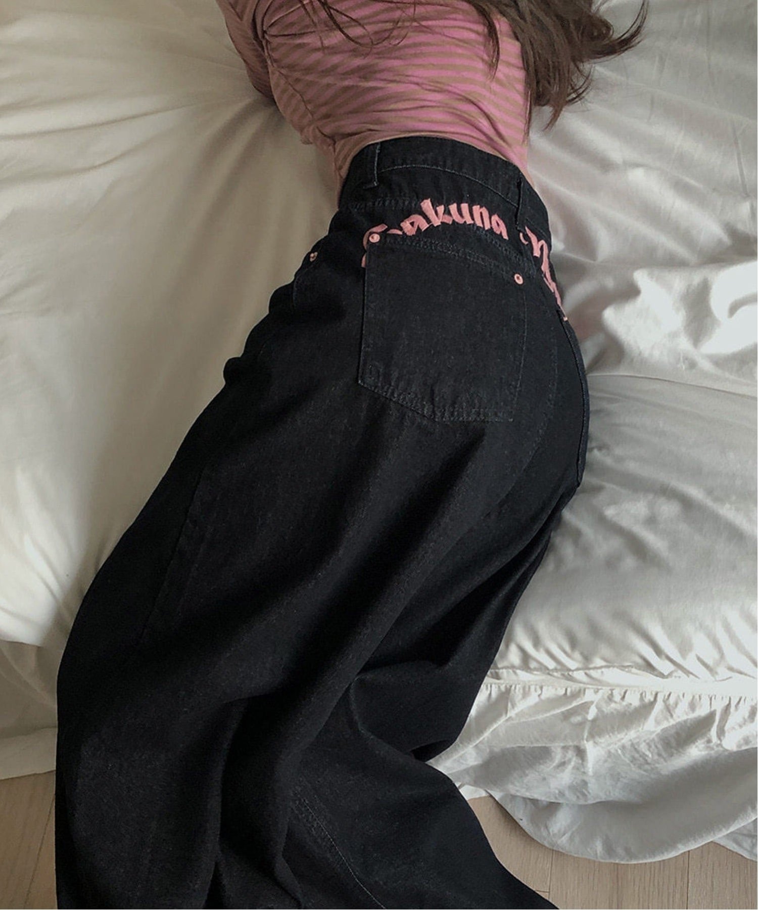 HALEY PESCA HALEY PESCA/(W)HALEY PESCA/バックポイントデニムパンツ チェルカ パンツ ジーンズ・デニムパンツ ブラック