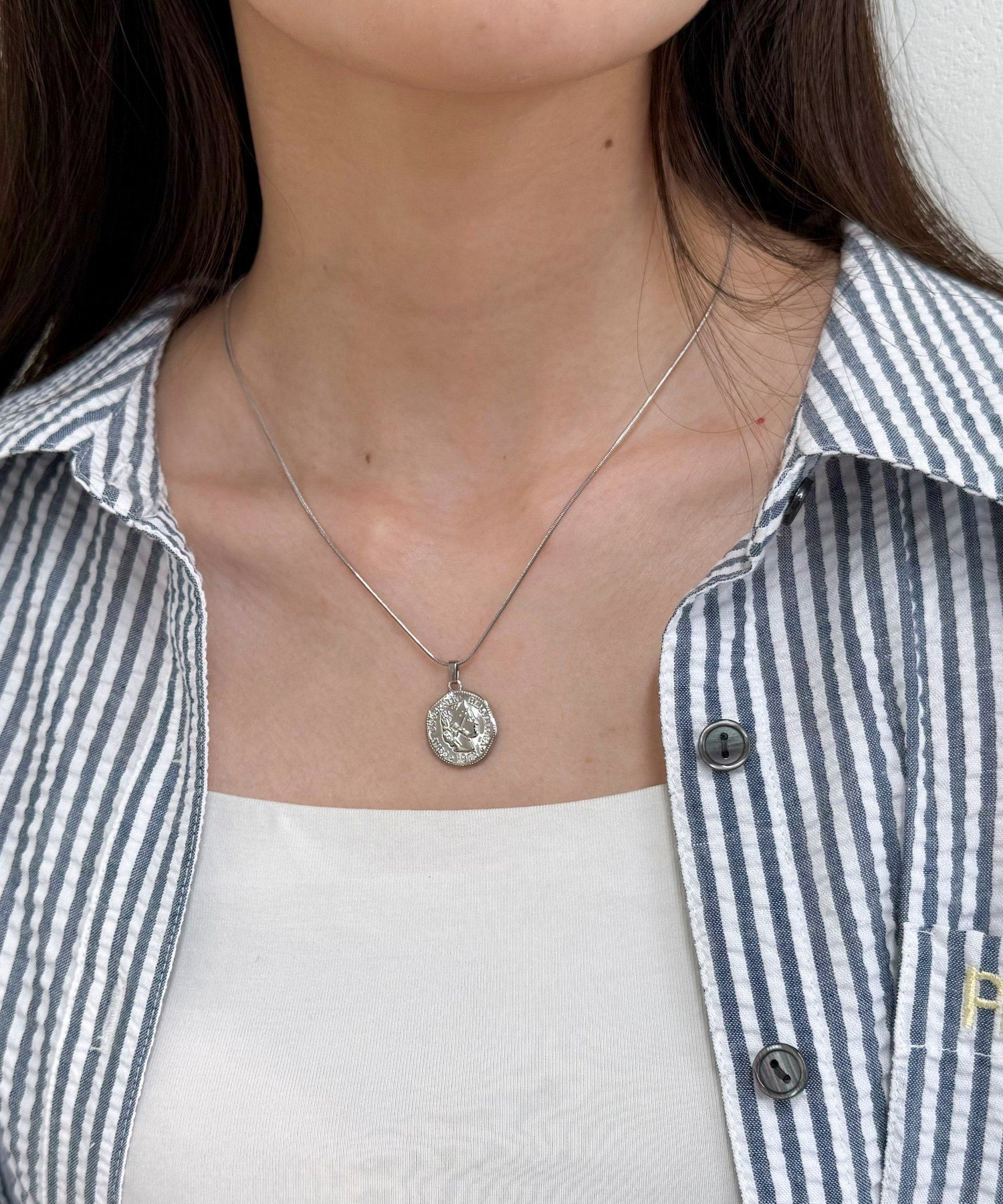 【SALE／5%OFF】fredy emue ステンレスコインネックレス フレディ アンド グロスター アクセサリー・腕時計 ネックレス シルバー ゴールド