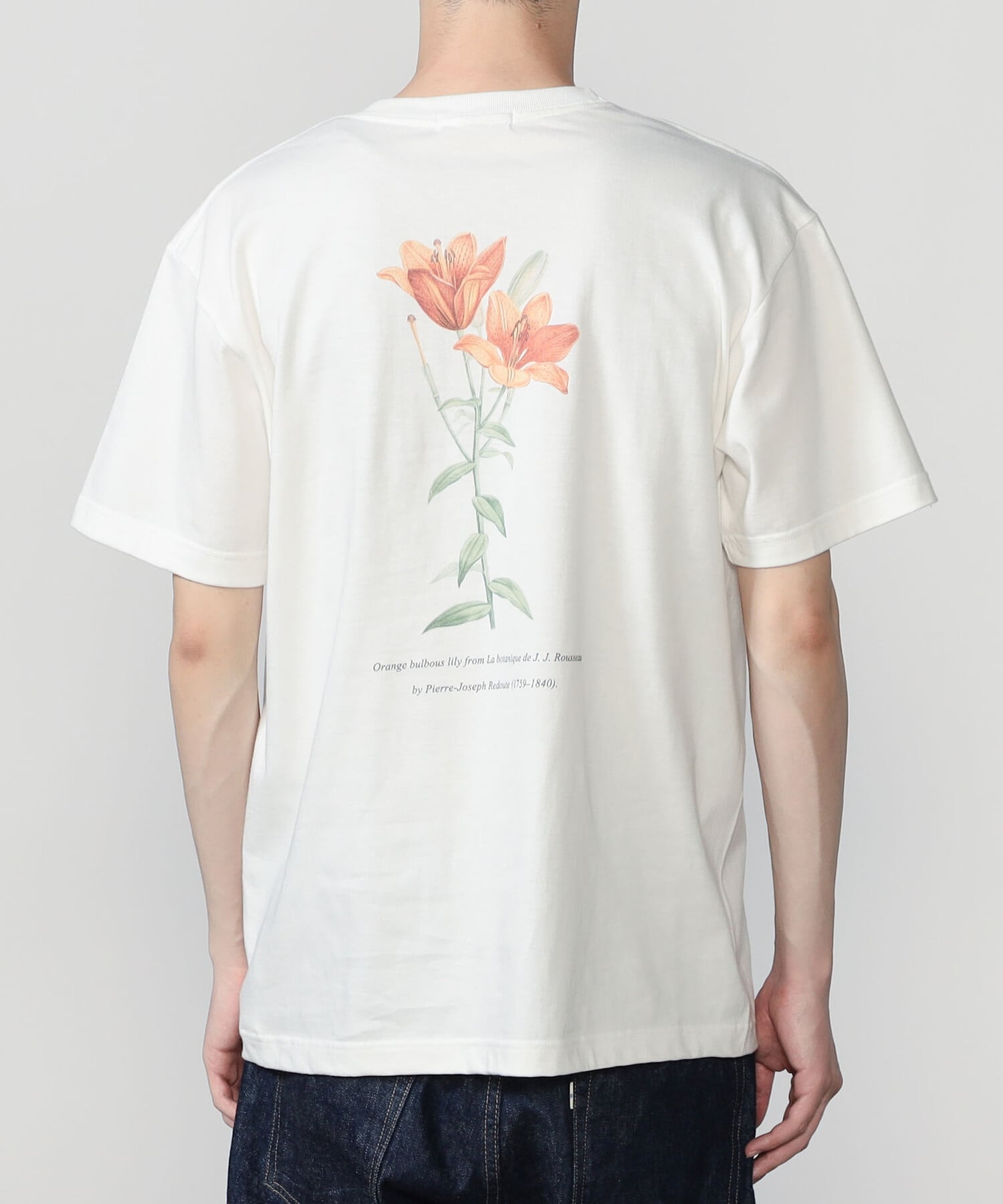 Bshop History of Art ｜ プリントTシャツ FLOWER MEN ビショップ トップス カットソー・Tシャツ ホワイト