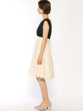 【SALE/46%OFF】INTERPLANET INTERPLANET/(W)チェック切替ドレス インタープラネット ワンピース ノースリーブワンピース ホワイト パープル【送料無料】