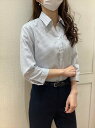 ブリックハウスシャツ工房 Yシャツ BRICK HOUSE by Tokyo Shirts 【ECOVERO(TM)】 形態安定 スキッパー衿 七分袖レディースシャツ トーキョーシャツ スーツ・フォーマル Yシャツ・カッターシャツ ブルー【送料無料】