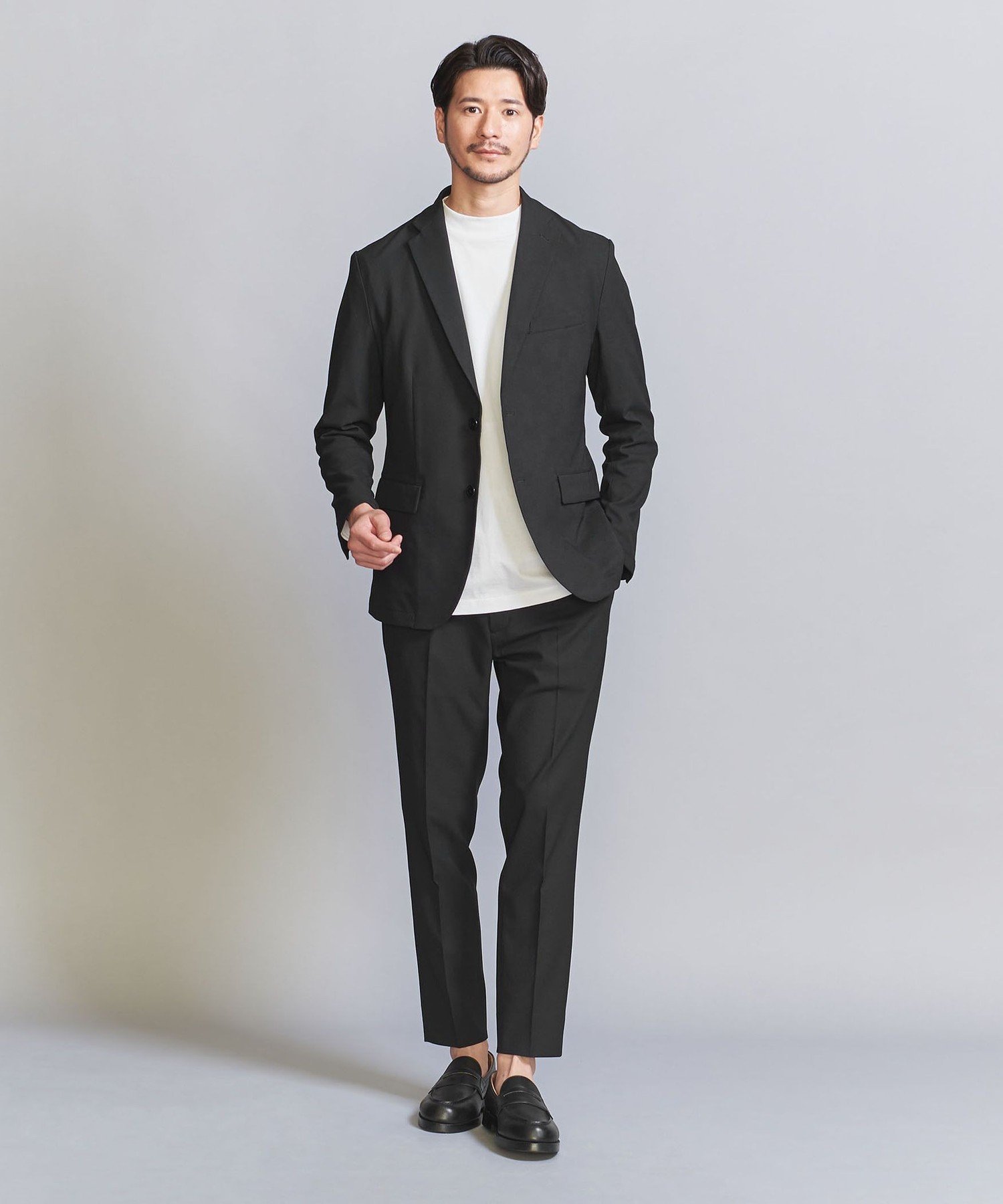 BEAUTY&YOUTH UNITED ARROWS 【WEB限定 WARDROBE SMART】ライト オックスフォード セットアップ/ジャケット&イージーパンツ ビューティー＆ユース　ユナイテッドアローズ スーツ・フォーマル セットアップスーツ ベージュ ブラック グレー ネイビー【送料無料】