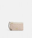【SALE/62%OFF】COACH OUTLET 【公式】ダブル ジップ ウォレット・シグネチャー キャンバス コーチ アウトレット 財布・ポーチ・ケース ポ...