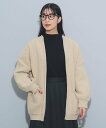 【SALE/40%OFF】BEAMS HEART WOMEN 畦編み 着流し カーディガン(ウォッシャブル) ビームス アウトレット トップス カーディガン ホワイト グリーン