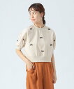 【SALE/30%OFF】BEAMS HEART WOMEN リボン ハーフ スリーブ スウェット 25SS クロップド 半袖 ビームス ハート トップス カットソー・Tシャツ グレー ホワイト