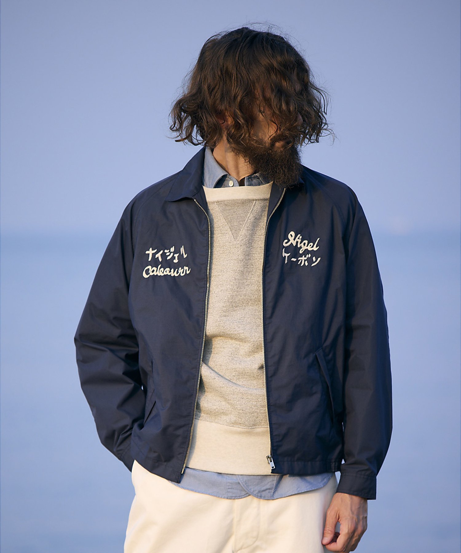 Nigel Cabourn 【公式】ナイジェル・ケーボン / UNISEX / スーベニアジャケット - コ ナイジェル・ケーボン ジャケット・アウター ブルゾン・ジャンパー グレー ネイビー【送料無料】