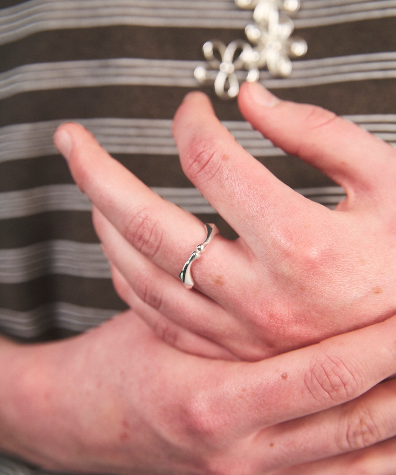 MAISON SPECIAL F-hole Motif Three-Link Ring メゾンスペシャル アクセサリー・腕時計 リング・指輪