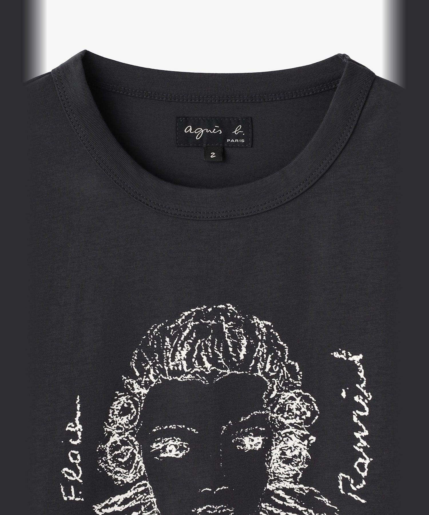 イラスト オーガニックコットン 半袖 Tシャツ B. STYLE COURT アニエスベー トップス カットソー・Tシャツ グレー