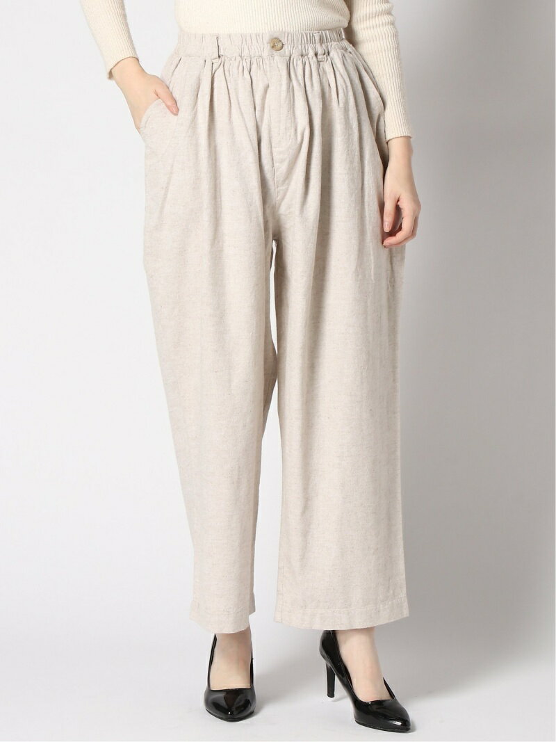 【SALE／70%OFF】studio CLIP LM-CLキモウリラックスPT スタディオクリップ パンツ/ジーンズ クロップド/半端丈パンツ ベージュ グリーン ブラウン イエローのサムネイル