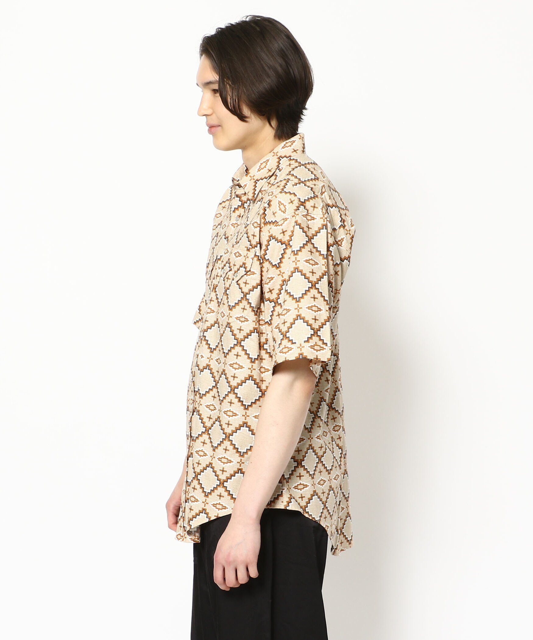 IMPORT ORIGINAL ROCKMOUNT/ロックマウント SS NATIVE SHIRT ウエスタンシャツ ビーバー トップス シャツ・ブラウス ブラウン
