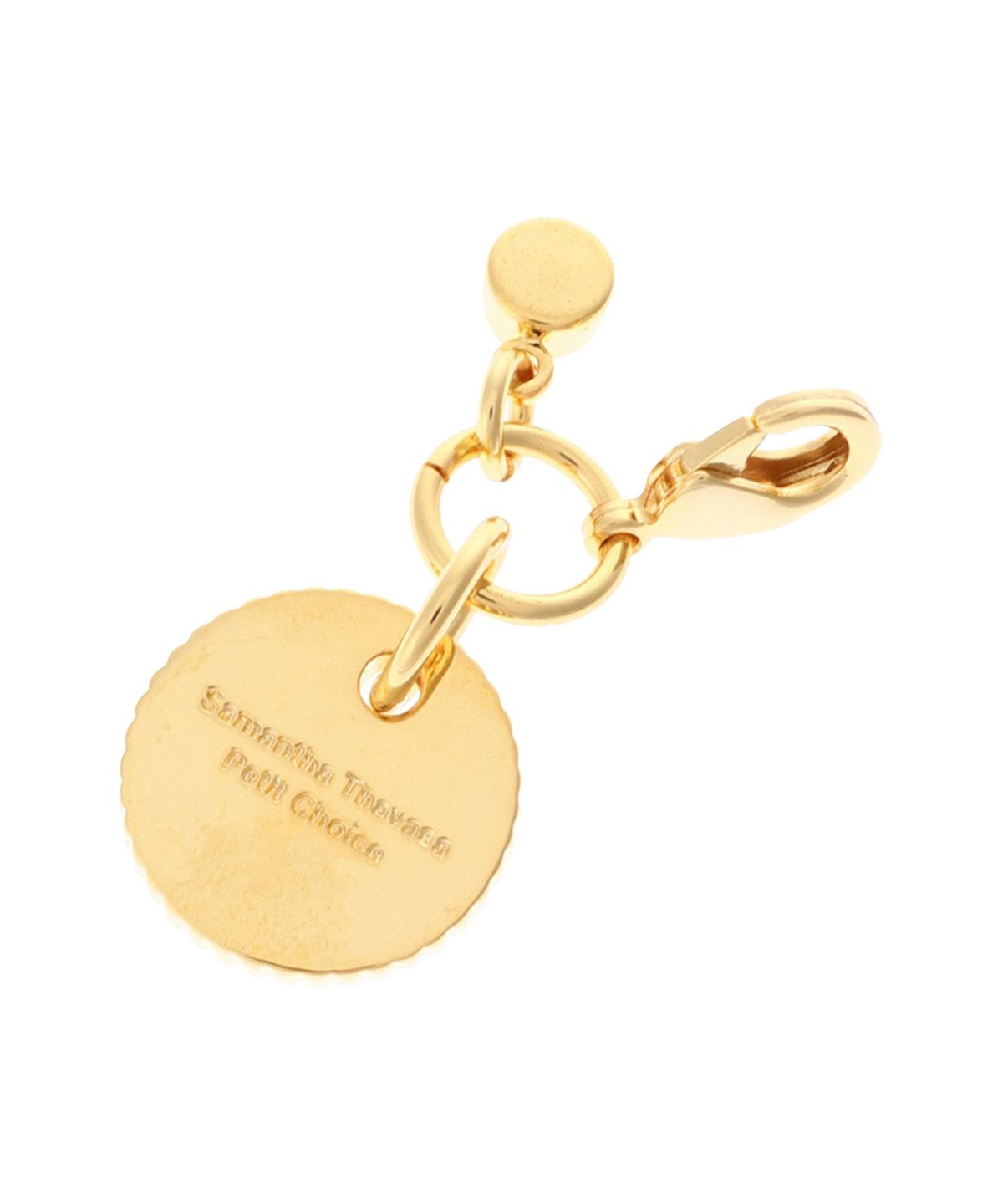 Samantha Thavasa Petit Choice シンプルイニシャルチャーム U サマンサタバサプチチョイス ファッション雑貨 チャーム・キーチェーン ゴールド