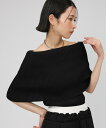 【SALE/40%OFF】BABYLONE オフショルリブプルオーバー バビロン トップス ニット グレー ブラック【送料無料】