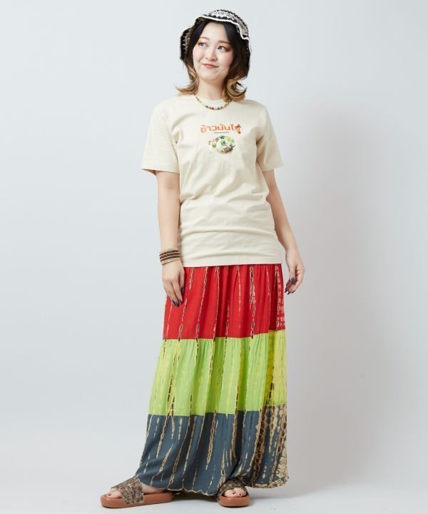 チャイハネ 【チャイハネ】エスマンガイメンズTシャツ アミナコレクション トップス カットソー・Tシャツ ホワイト ベージュ
