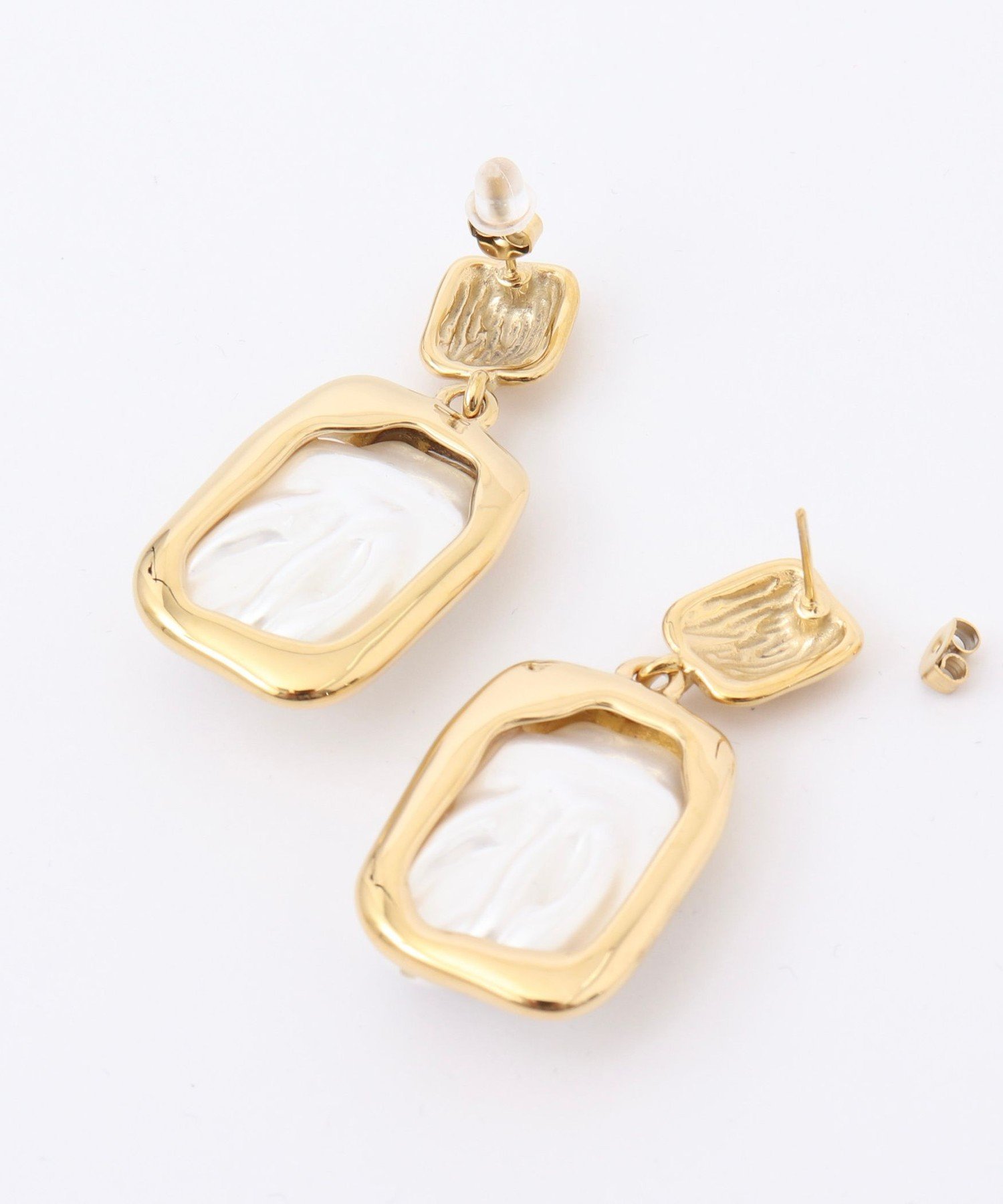 NOLLEY'S 【MERAKI/ メラキ】Square Pearl Pierceスクエアパールピアス ノーリーズ アクセサリー・腕時計 ピアス ゴールド【送料無料】