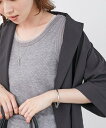 le.coeur blanc 《手洗い可能》ラメテレコタンクトップ ルクールブラン トップス ノースリーブ・タンクトップ グレー【送料無料】