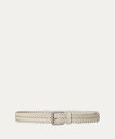 LAUREN RALPH LAUREN ブレーデッド ヴァケッタ レザー ベルト ラルフローレン ファッション雑貨 ベルト ホワイト【送料無料】