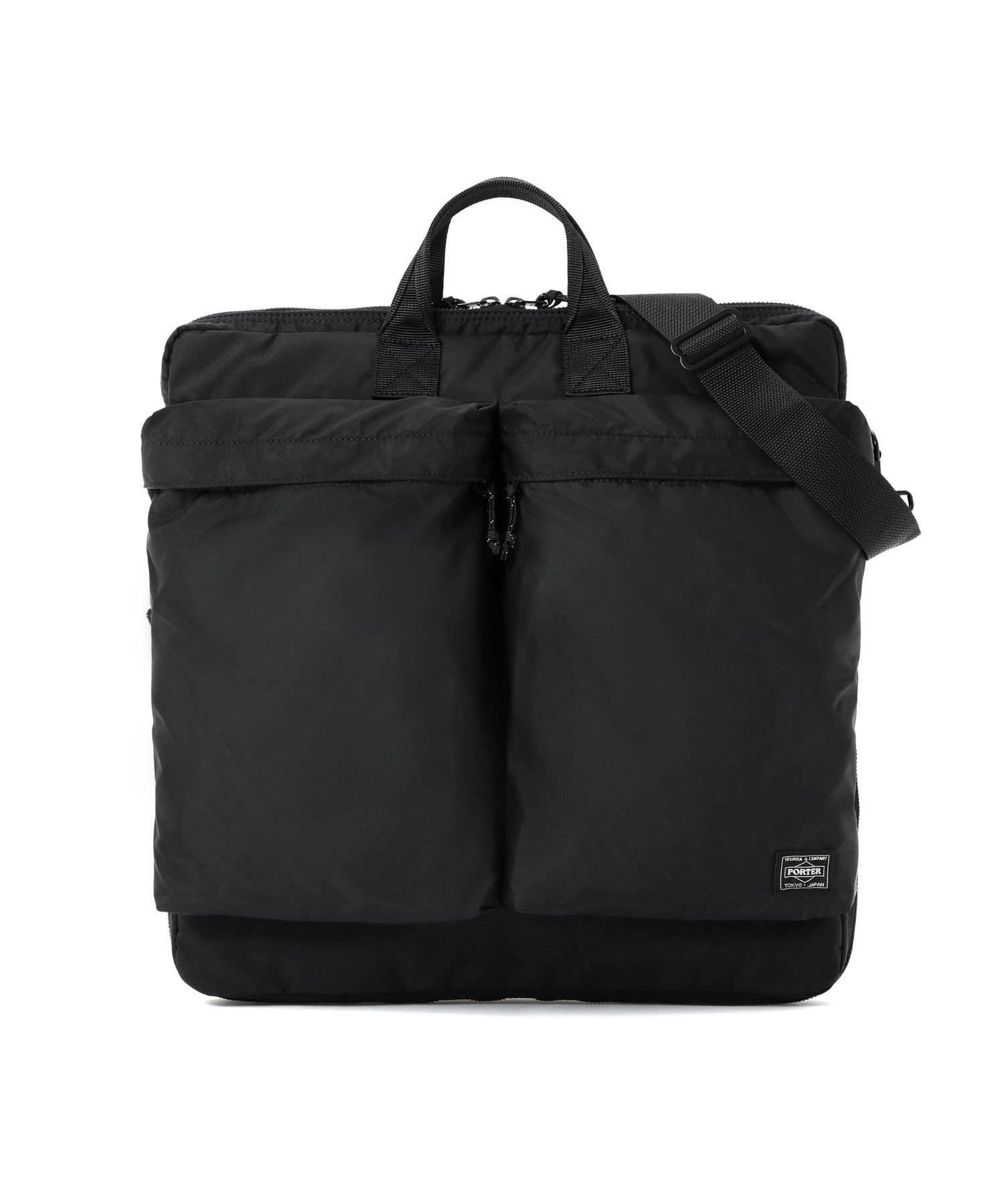 PORTER フォース 2WAYヘルメットバッグ(S) ポーター バッグ トートバッグ ネイビー ブラック【送料無料】
