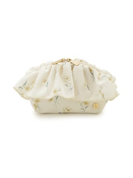 gelato pique 【母の日】フラワー柄シフォンポーチ ジェラートピケ 財布・ポーチ・ケース ポーチ ピンク イエロー ネイビー【送料無料】
