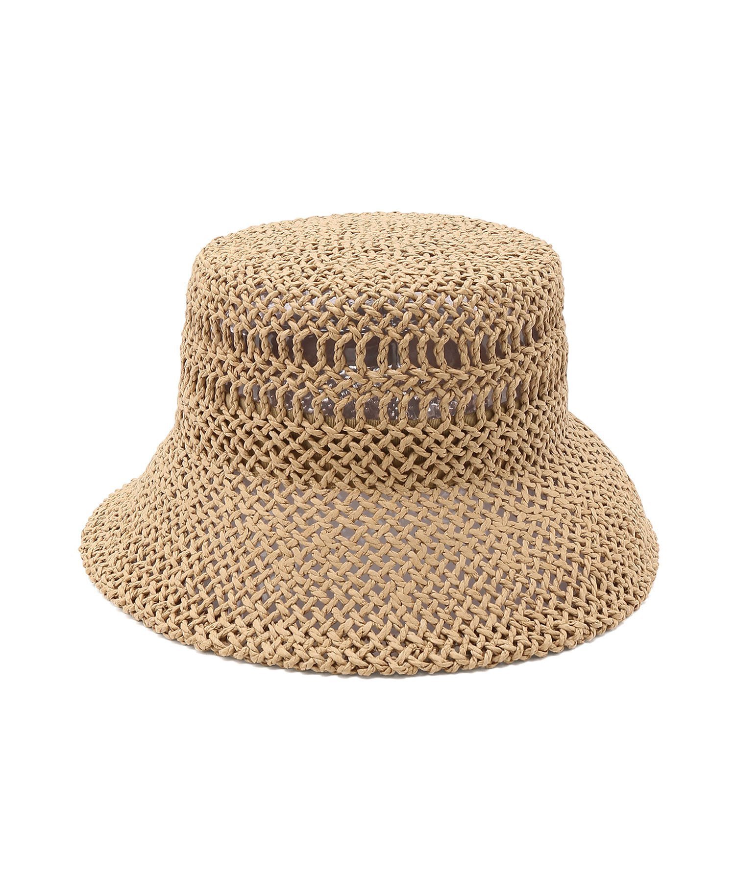 ロペピクニック 帽子 レディース ROPE' PICNIC PASSAGE 透かし編みハット ロペピクニック 帽子 ハット ブラウン ベージュ