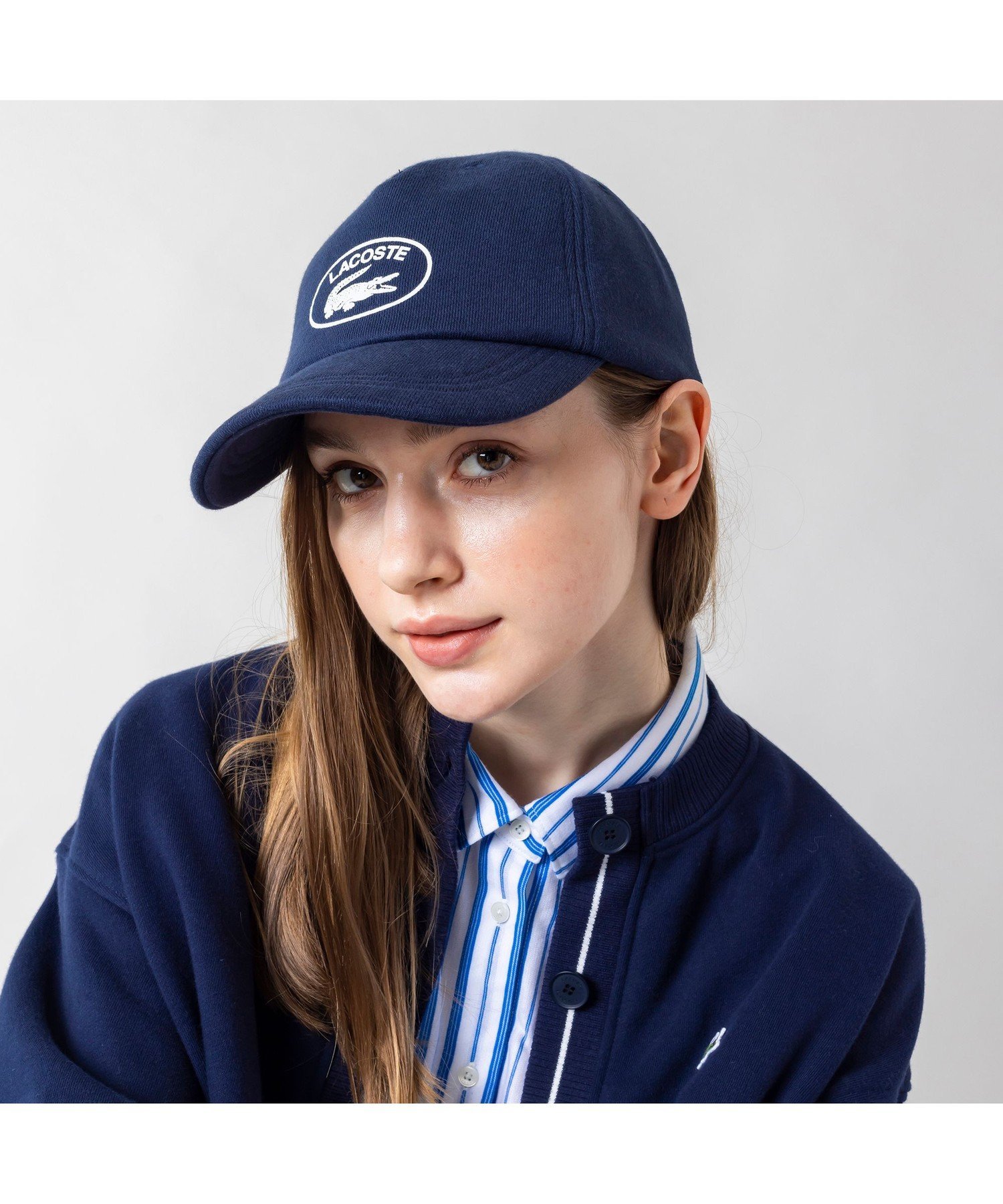 ラコステ 帽子 レディース 【SALE／30%OFF】LACOSTE オーバルロゴスウェットキャップ ラコステ 帽子 キャップ ネイビー グリーン【送料無料】