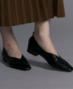 【SALE/30%OFF】aimoha - select - 【shoes365】V型 ローヒール スクエアトゥパンプス アイモハ シューズ・靴 パンプス ブラ...