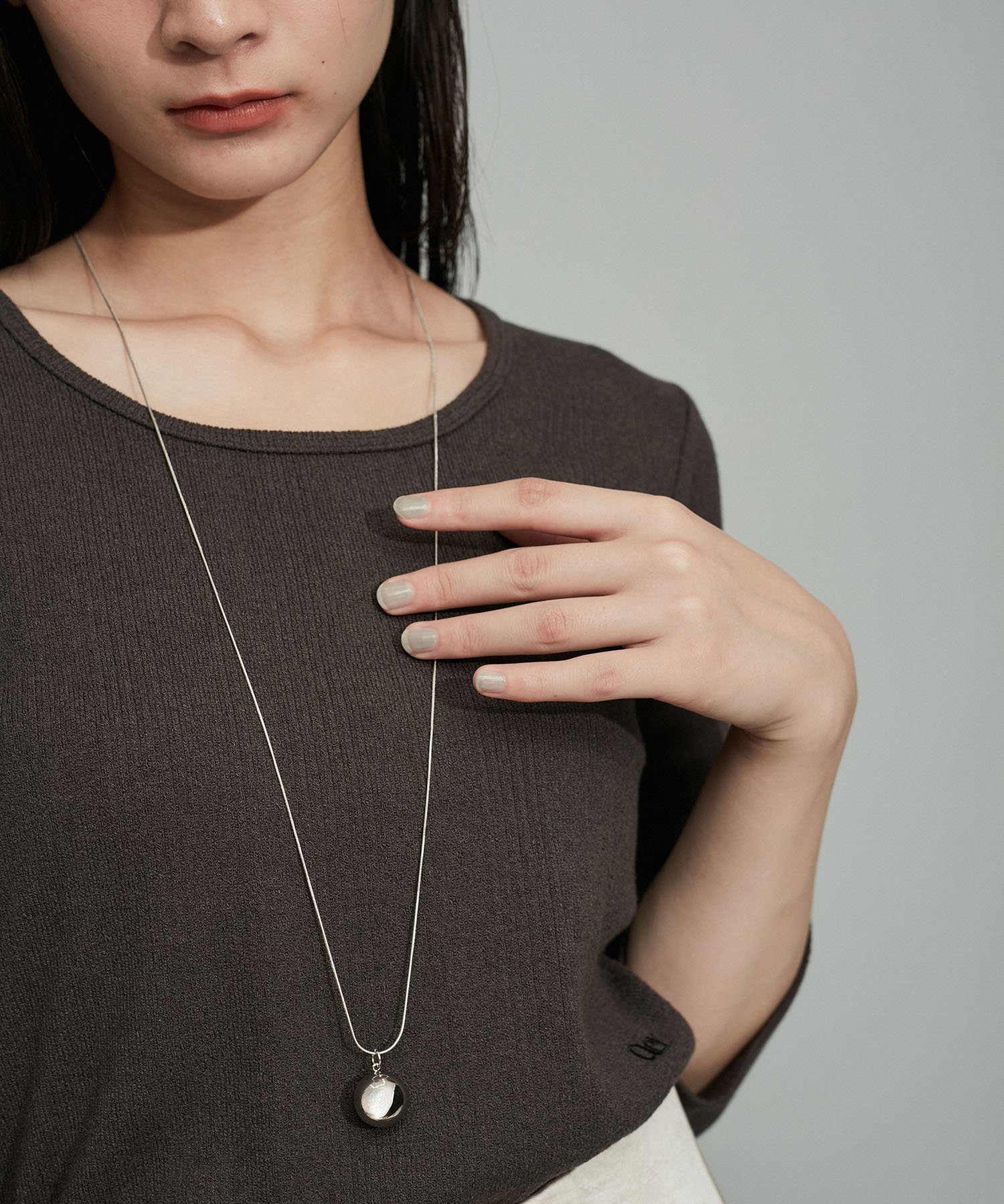 ADAM ET ROPE' FEMME 【WEB限定】ボールドットネックレス アダムエロペ アクセサリー・腕時計 ネックレス シルバー【送料無料】