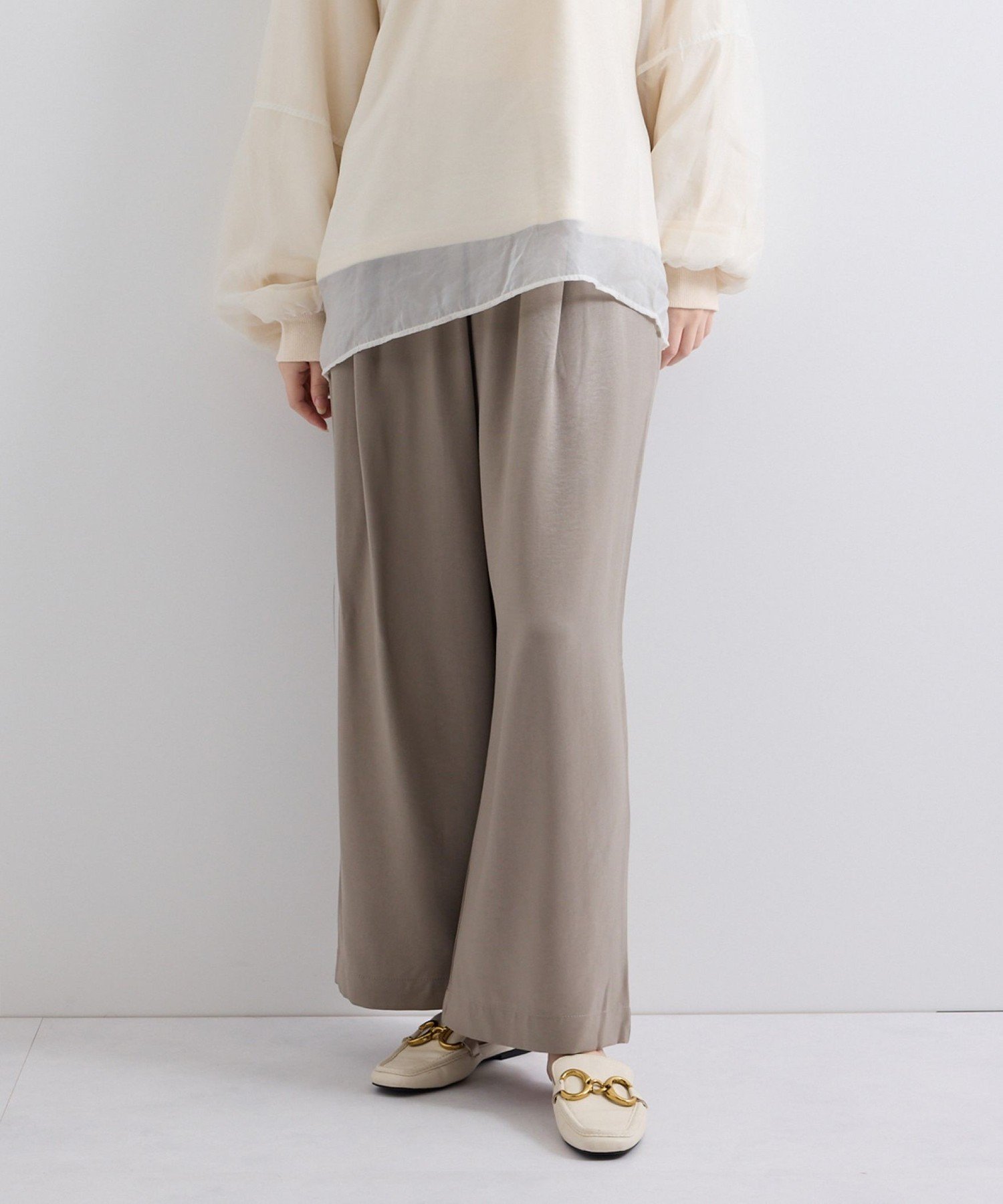 Other - 【SALE／30%OFF】ketty シャイニーリラックスパンツ≪手洗い可能≫ ケティ パンツ その他のパンツ ブラック ベージュ ブルー【送料無料】