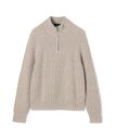 JAMES PERSE ライトウェイトカシミヤワッフル ハーフジッププルオーバー MLTC3709 トゥモローランド トップス ニット ベージュ グレー【送料無...