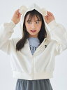 coca キッズ クマみみジップアップパーカー コカ トップス パーカー・フーディー ベージュ ホワイト