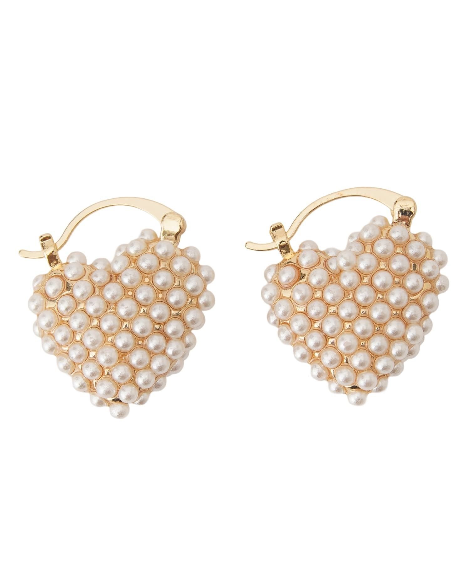 LANVIN en Bleu ミニパールハートピアス ランバンオンブルー アクセサリー・腕時計 その他のアクセサリー・腕時計 ゴールド【送料無料】