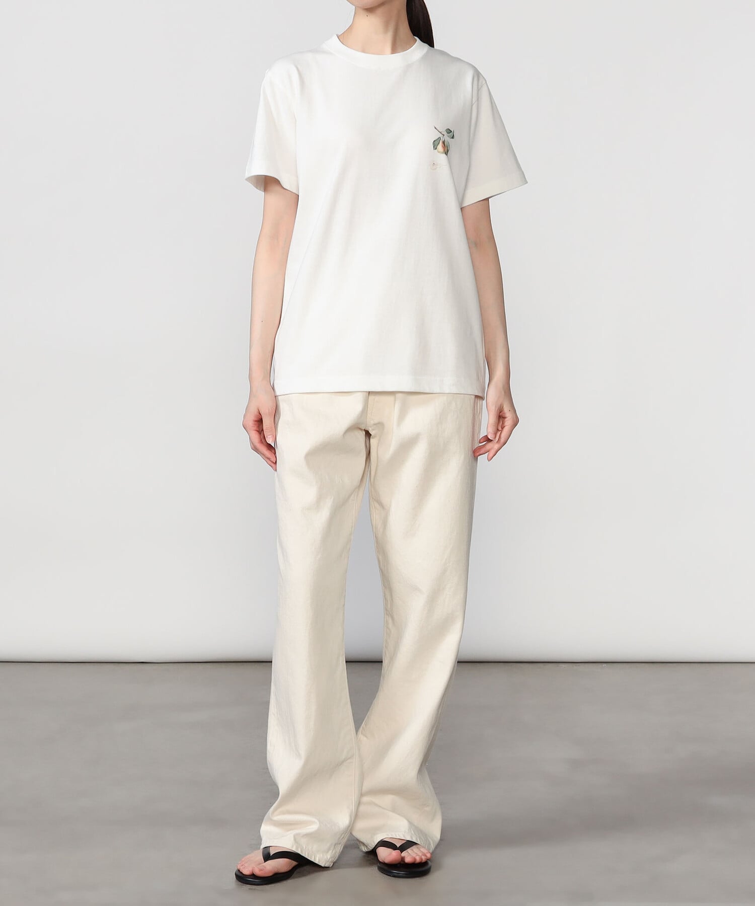 Bshop History of Art ｜ プリントTシャツ PEAR WOMEN ビショップ トップス カットソー・Tシャツ ホワイト