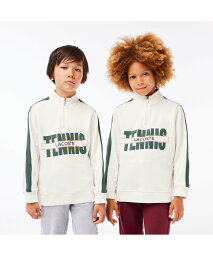 【SALE／50%OFF】LACOSTE ラコステ テニス ハーフジップJUNIORスウェット ラコステ トップス スウェット・トレーナー ホワイト【送料無料】