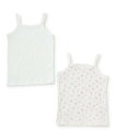 【SALE/10%OFF】petit main 【弱酸性】キャミ肌着2P ナルミヤオンライン インナー・ルームウェア その他のインナー・ルームウェア ブルー ピンク ホワイト
