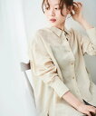 【SALE/30%OFF】le.coeur blanc 《さらっとした着心地》コットン麻オーバーシャツ ルクールブラン トップス シャツ・ブラウス ベージュ ブルー ブラウン ピンク イエロー【送料無料】