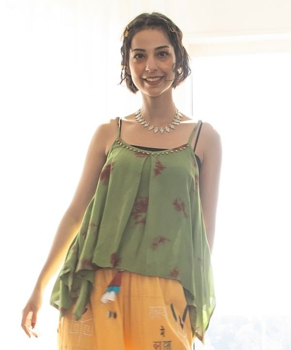 チャイハネ 【チャイハネ】タビタイキャミソール アミナコレクション トップス キャミソール レッド ホ..