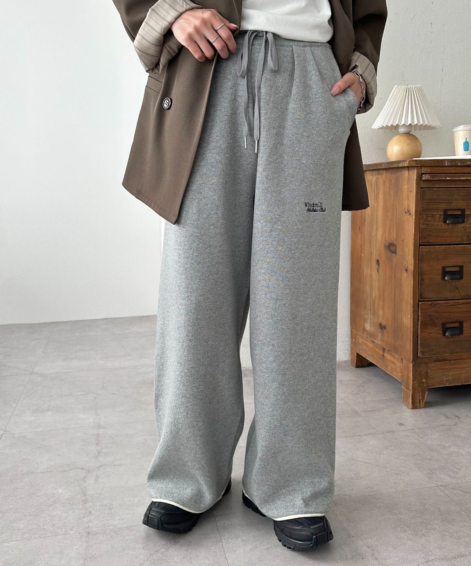 Discoat 【ユニセックス】スウェットライクニットイージーパンツ ディスコート パンツ その他のパンツ ブラック【送料無料】